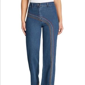 ModCloth Rainbow With Me Wide- Leg Jeans Size 18W Plus Size